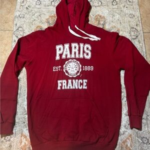 Aris Burgundy Paris Hoodie for Men
